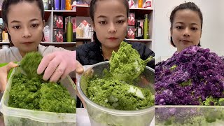 Only Y14 mukbang green ice ASMR ICE EATING  FREEZER FROST ICE  FLAVOURED ICE  ICE EATING🧊 [upl. by Raymond636]