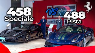 Ferrari 488 Pista vsFerrari 458 Speciale im Vergleich  Ferrari Düsseldorf [upl. by Yeleak871]