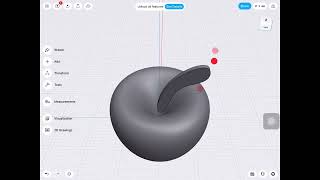 How to create 3d apple in Shapr 3d  shapr3d  cad [upl. by Eisler444]