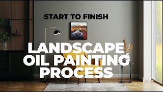 How to paint a landscape oil painting start to finish landscape howtopaint paintingtutorial [upl. by Ajim588]