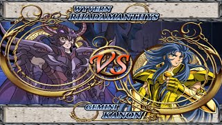 Wyvern Rhadamanthys vs Gemini Kanon  Saint Seiya The Hades [upl. by Ayian]