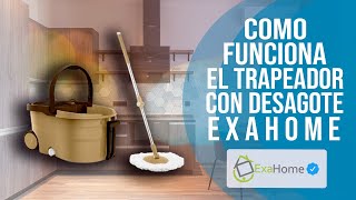 Conoce el Trapeador Mopa EXAHOME con Ruedas y Desagote y Armalo Rapido y Facil [upl. by Hcelemile]