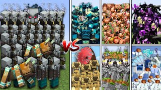 MINECRAFT RAID vs ALL BIOMES ARMY in Minecraft Mob Battle [upl. by Anidnamra589]