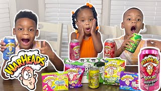 Trying The MOST SOUR soda EVER Warheads Sour Soda Warheads Review [upl. by Eibbil]