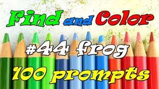 Find and Color 100 prompts 44 frog Adult coloring [upl. by Ruthi]