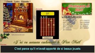 Paroles et accords  Jai vu maman embrasser le Pere Noël Cover Karaoke sans voix [upl. by Nodnerb]