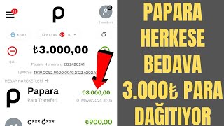 PAPARA HERKESE 5000₺ PARA DAĞITIYOR  İnternetten Para Kazanma  bedava para kazanma [upl. by Einitsed885]