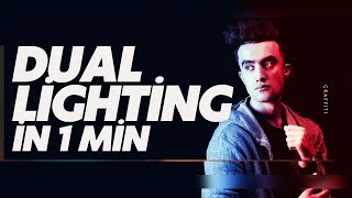 Dual lighting effect in 1MIN Photoshop tutorial [upl. by Chubb]