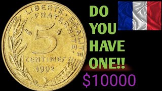 1992 France 5 centimes Coins A hidden Gem worth Millions [upl. by Iadrahs]