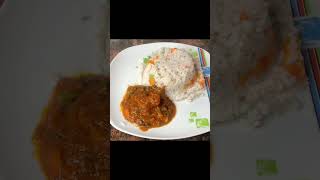 Nigerian garnished white rice with tomato stew youtubeshorts food nigerianfood pullupyoshorts [upl. by Chic997]