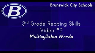 3rd Grade Video 2 Multisyllabic Words [upl. by Animlehliw]