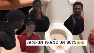 TAMPON IN BOYS TOILET PRANK HILARIOUS [upl. by Solberg]