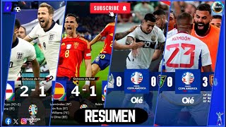 ðŸ”¥RESUMEN  INGLATERRA amp ESPAÃ‘A A 4tos DE EUROCOPA  VENEZUELA amp ECUADOR 4tos DE COPA AMERICAðŸ† [upl. by Eelatan30]