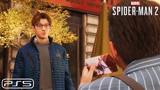 Young Peter Parker meet J Jonah Jameson for a job Interview  Marvels SpiderMan 2 PS5 Gameplay [upl. by Aneehsat682]