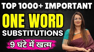 1000 Important questions of One Word Substitution For SSC CGL amp All Upcoming Exams  Rani mam [upl. by Hamirak]