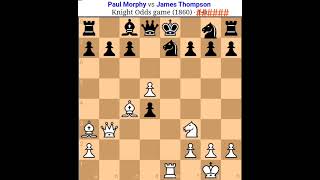 Morphy Chess game Morphy play without the Knight  Morphy vs Thompson [upl. by Kielty]