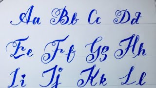 English calligraphy for beginners  Capital letters  Lesson  3 Use of Cut marker [upl. by Newberry]