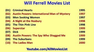 Will Ferrell Movies List [upl. by Ailyn515]