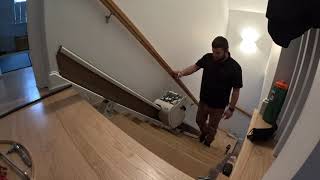 Straight Stairlift Installation  Stannah Stairlifts [upl. by Modesta]