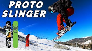 Meet the New Funslinger  Never Summer ProtoSlinger Snowboard Review [upl. by Etterual38]