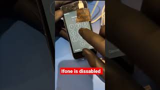 ifone is disabled Brute Forcing An iPhone 5 technology shorts [upl. by Itaws]