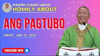 Fr Ciano Homily about ANG PAGTUBO  6162024 [upl. by Jahdai]