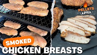 Juicy Smoked Chicken Breast  FIRST cook on the Lone Star Pellet Grill [upl. by Htessil]