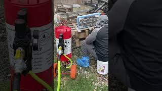 Sandblasting A Single Flat Headstone Monument [upl. by Yadahs]