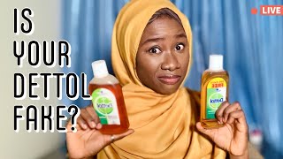 Original vs Fake Dettol Antiseptic Liquid  How to spot fake Dettol [upl. by Aihsyt]