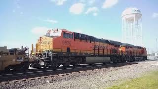 BNSF Intermodal train Kewanee Illinois [upl. by Oirasor]