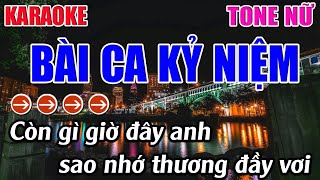 Bài Ca Kỷ Niệm Karaoke Tone Nữ Karaoke 9999  Beat Mới [upl. by Dean16]