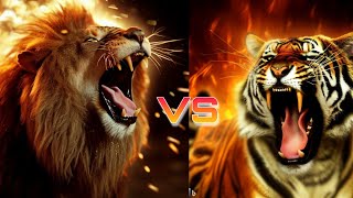 Wild Confrontation Lions vs Tigers  Fierce Battle Unleashed lionvstigers youtube [upl. by Spearing987]