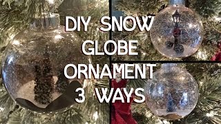 Snow Globe Christmas Ornament 3 Ways  DIY Tutorial [upl. by Peppie251]