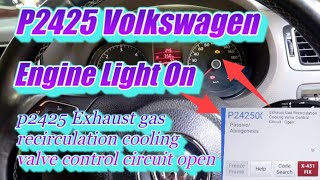 P2425 exhaust gas recirculation cooling valve control circuitopen  p2425 mautotech vw [upl. by Dodge187]