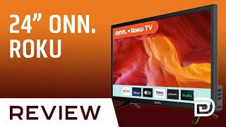 onn Roku Smart TV Review  Walmart onn 24quot 720P HD LED Roku TV Setup [upl. by Olvan]