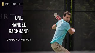 Grigor Dimitrov One Handed Backhand  TopCourt [upl. by Kerrie443]