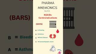 Pharma mnemonics Day915💊💉 Nsaids contraindications youtubeshorts nsaids nsaid pharmacology [upl. by Atiuqin]