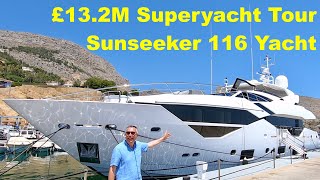 £132 Million Superyacht Tour  Sunseeker 116 Yacht [upl. by Montford215]