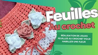 TUTO Comment réaliser une feuille au crochet partie 1 [upl. by Pilihp190]