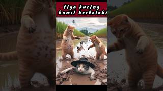 Tiga kucing hamil berkelahi ceritakucing cutecat kucing cat catlover [upl. by Cynar]