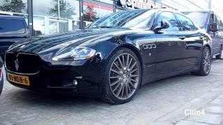 Maserati Quattroporte GTS rev and acceleration  wheelspin [upl. by Esile]