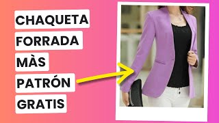 Chaqueta Forrada Paso a Paso  Moldes GRATIS en PDF 🎁 Talla L [upl. by Leumas]