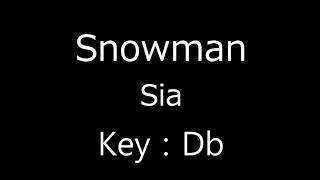 Snowman  Sia Db Key Karaoke Original [upl. by Ettenel700]