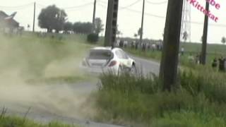 Belgium Ypres westhoek Rally 2010 crash Stéphane Sarrazin  Peugeot Sport [upl. by Einegue883]