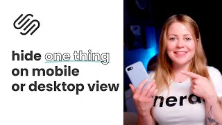 How To Hide Content on Mobile or Desktop  Squarespace 2024 Tutorial [upl. by Schifra]