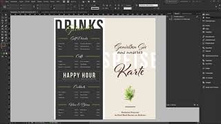 Videotraining für Gastro 1 Speisekarte mit InDesgin erstellen [upl. by Oniram]