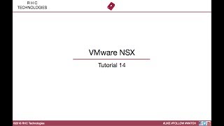 VMware NSX  Tutorial 14 [upl. by Whitebook]