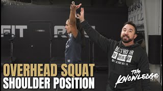 Coaching Proper Shoulder Position for Overhead Squats [upl. by Marinna]