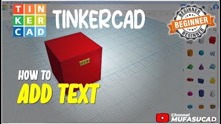 TinkerCAD How To Add Text [upl. by Wei]