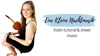 Eine Kleine Nachtmusik Violin Tutorial amp Sheet Music [upl. by Anohsal]